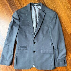 Express 36R Steel Grey Blazer Photographer Fitted Suit Jacket